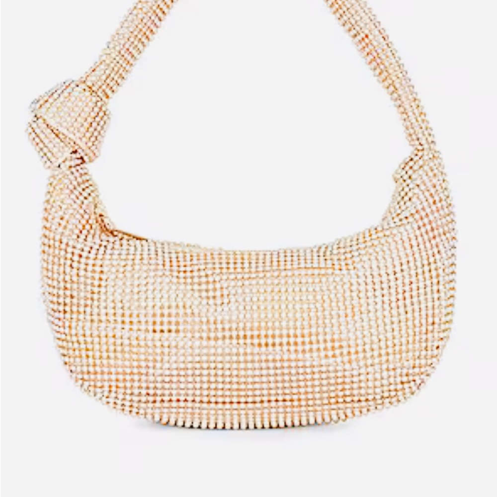 New Elegant Olga Berg Franka Gold Ball Mesh Shoulder Bag🩷